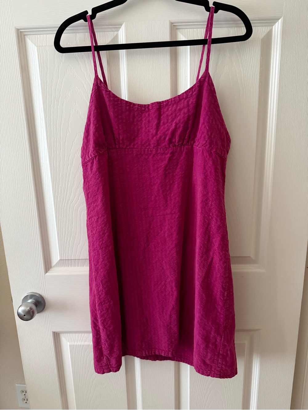 Wild Fable Linen/Cotton Fuschia Babydoll Mini Dress